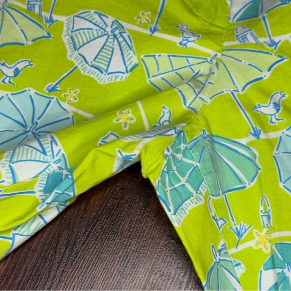 Lilly Pulitzer High Waist Cropped Pants whimsical ducks & umbrella prints size 8 - Picture 3 of 15